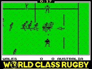 World Class Rugby screenshot 2 for ZX Spectrum